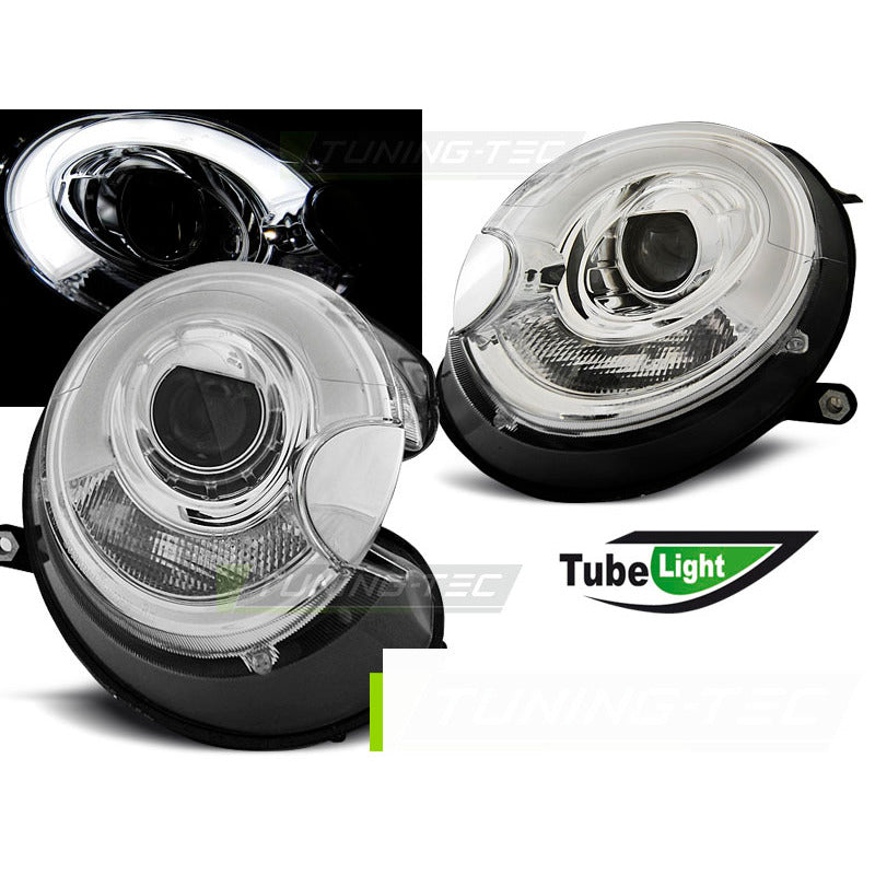 Fari Tube Luce Cromo per BMW MINI (COOPER) 06-14