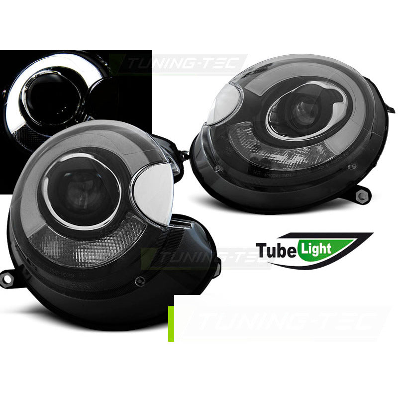Fari Anteriori a Tubo Neri per BMW MINI (COOPER) 06-14