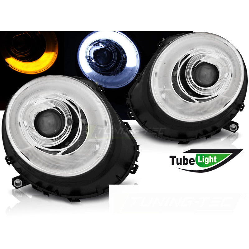 Fari Tube Luce Cromo per BMW MINI (COOPER) 06-14