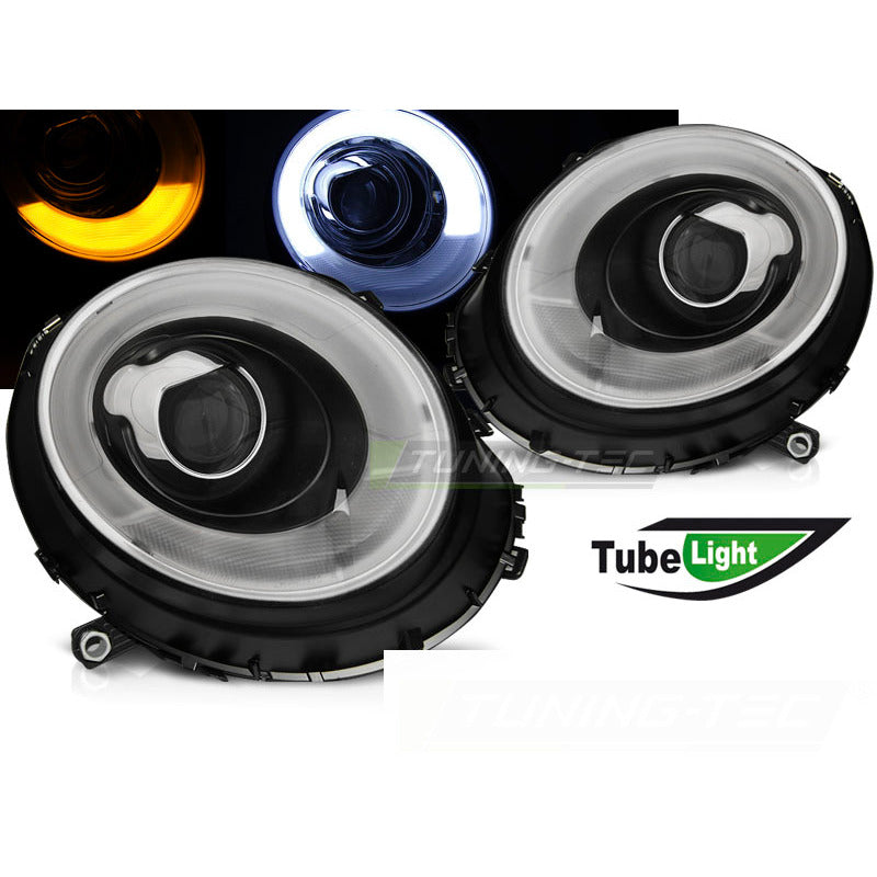 Fari Tube Lightl Nero per BMW MINI Cooper (2006-2014) Fanali Neri