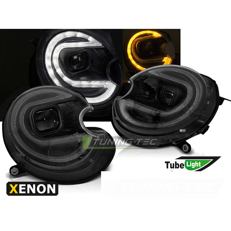 Fari Tubolari Neri LED HID per BMW MINI (COOPER) 06-14