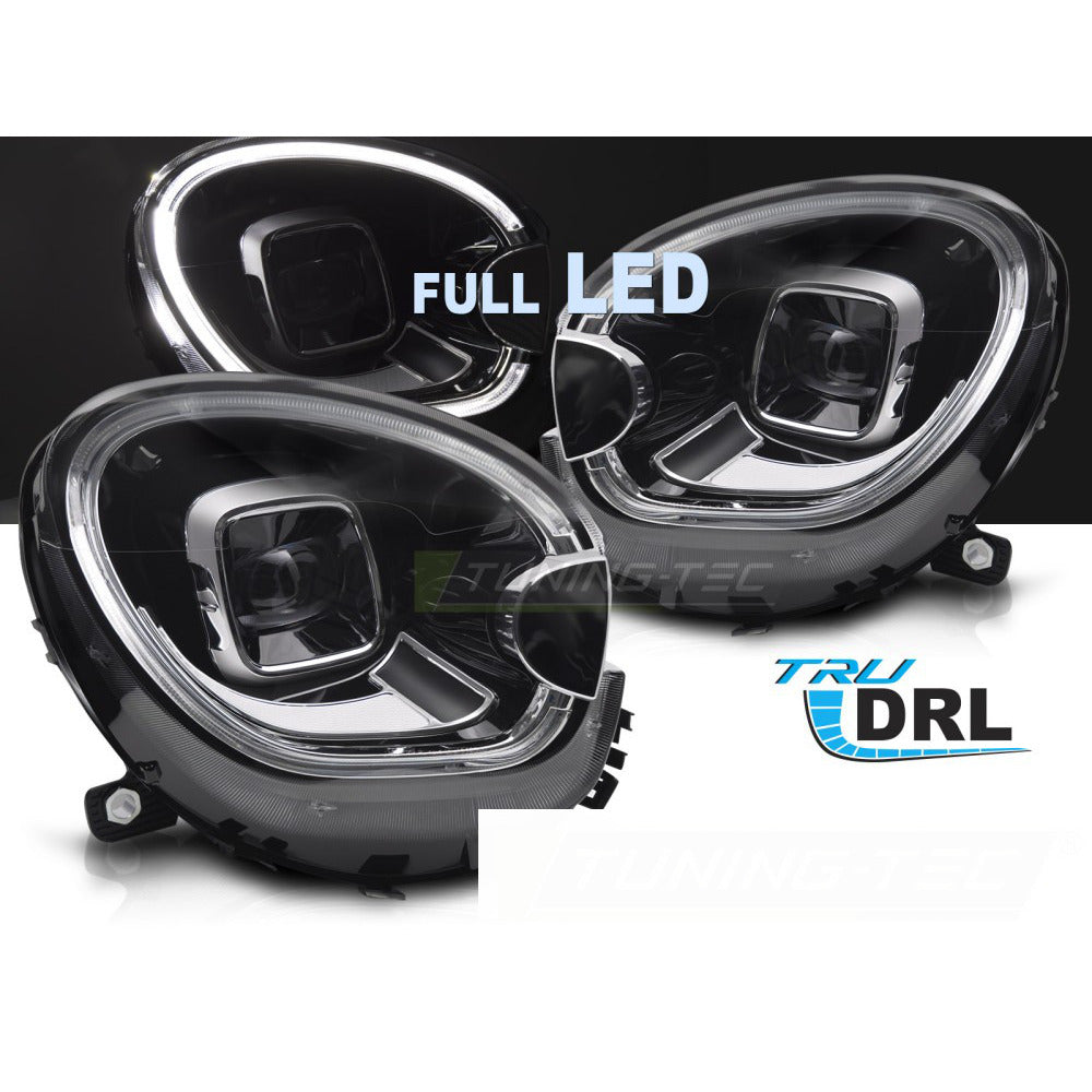 Fari Anteriori Full LED Tubo Nero per Mini Cooper R60 (2010-2016)