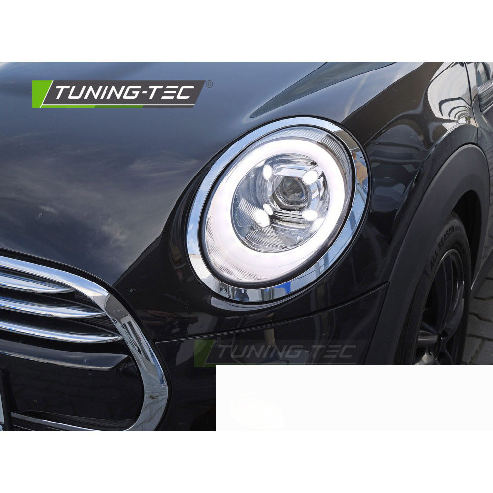 Fari Tube Luci Giorno Cromo per Mini Cooper F55 / F56 / F57 14-17