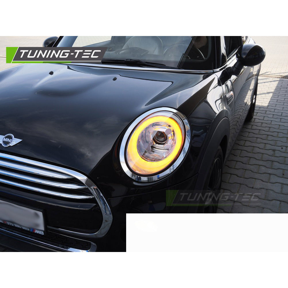 Fari Tube Luci Giorno Cromo per Mini Cooper F55 / F56 / F57 14-17