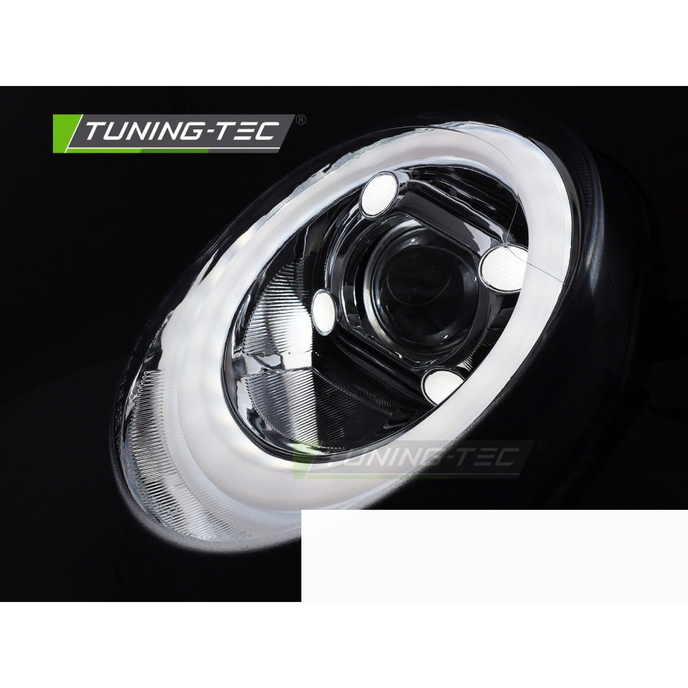 Fari Tube Luci Giorno Cromo per Mini Cooper F55 / F56 / F57 14-17