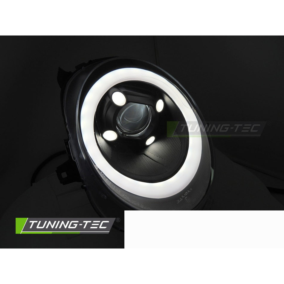Fari Tube Luce Nera Lucida DRL per Mini Cooper F55 / F56 / F57 14-17
