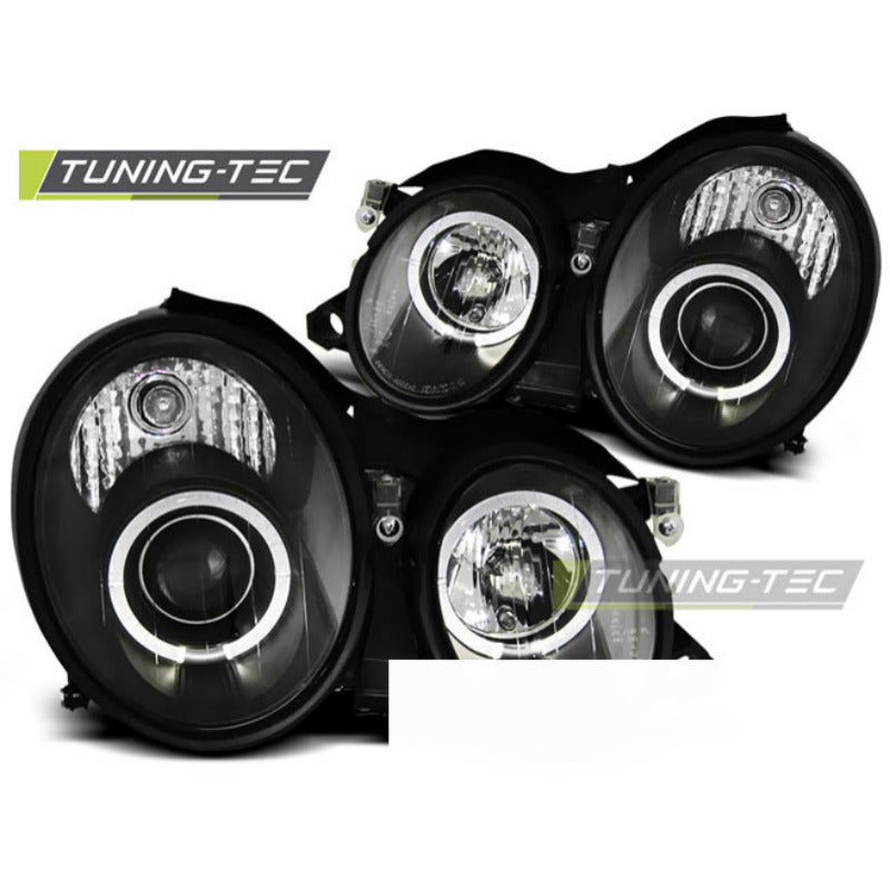 Fari Angel Eyes Nero per Mercedes W208 CLK (03.97-04.02)