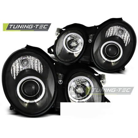 Fari Angel Eyes Nero per Mercedes W208 CLK (03.97-04.02)