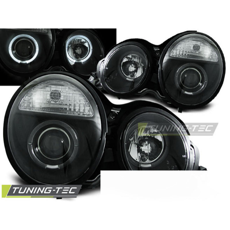 Fari Angel Eyes Nero per Mercedes W210 Classe E (95-05.99)