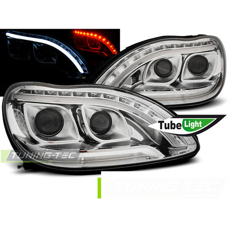 Fari Tube Luce Cromo per Mercedes W220 S-KLASSA 09.98-05.05