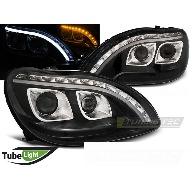 Fari Tube Luce Nera per Mercedes W220 S-Klasa 09.98-05.05