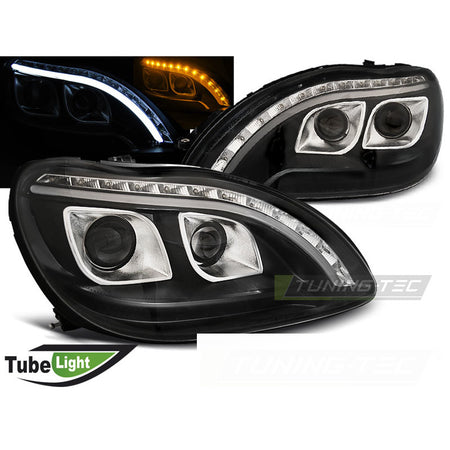 Fari Tube Luce Nera per Mercedes W220 S-Klasa 09.98-05.05