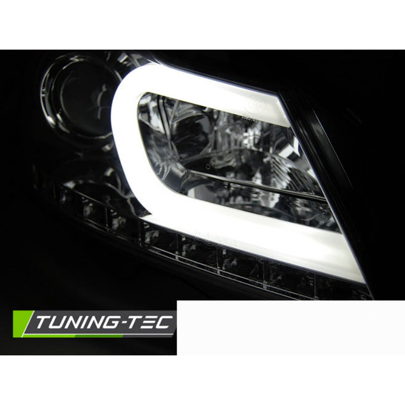 Fari Tube Cromato per Mercedes W204 (2011-2014) - Fanali Anteriori