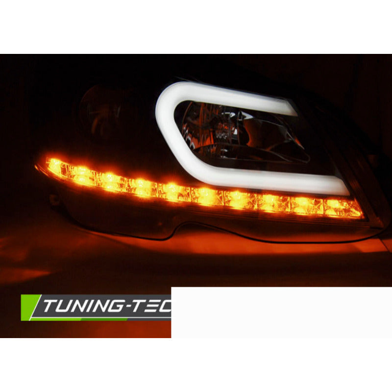 Fari Tube Luce Nera per Mercedes W204 (2011-2014) - Fanali Anteriori