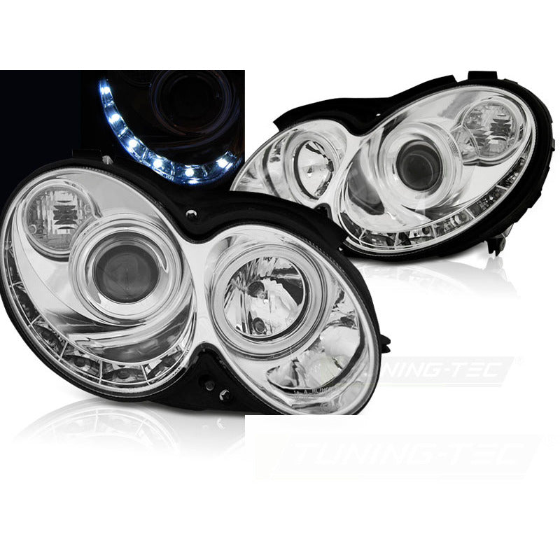Fari Daylight Cromato per Mercedes CLK W209 (2003-2010) - Fanali Anteriori