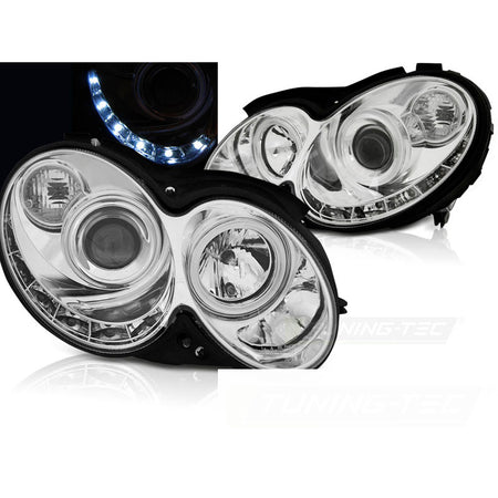 Fari Daylight Cromato per Mercedes CLK W209 (2003-2010) - Fanali Anteriori