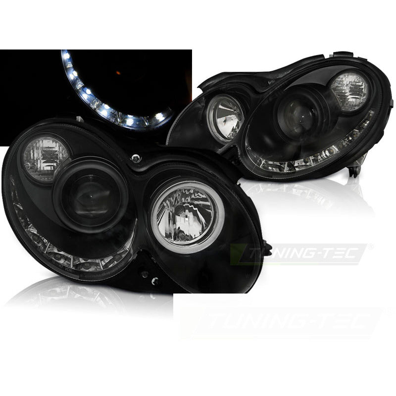 Fari Daylight Nero per Mercedes CLK W209 (2003-2010) Fanali Auto