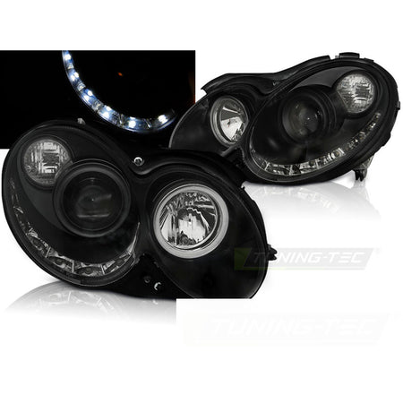 Fari Daylight Nero per Mercedes CLK W209 (2003-2010) Fanali Auto