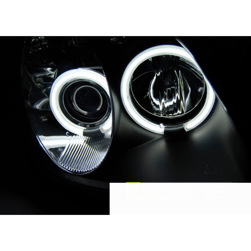 Fari Angel Eyes CCFL Nero per Mercedes R170 SLK (1996-2004)