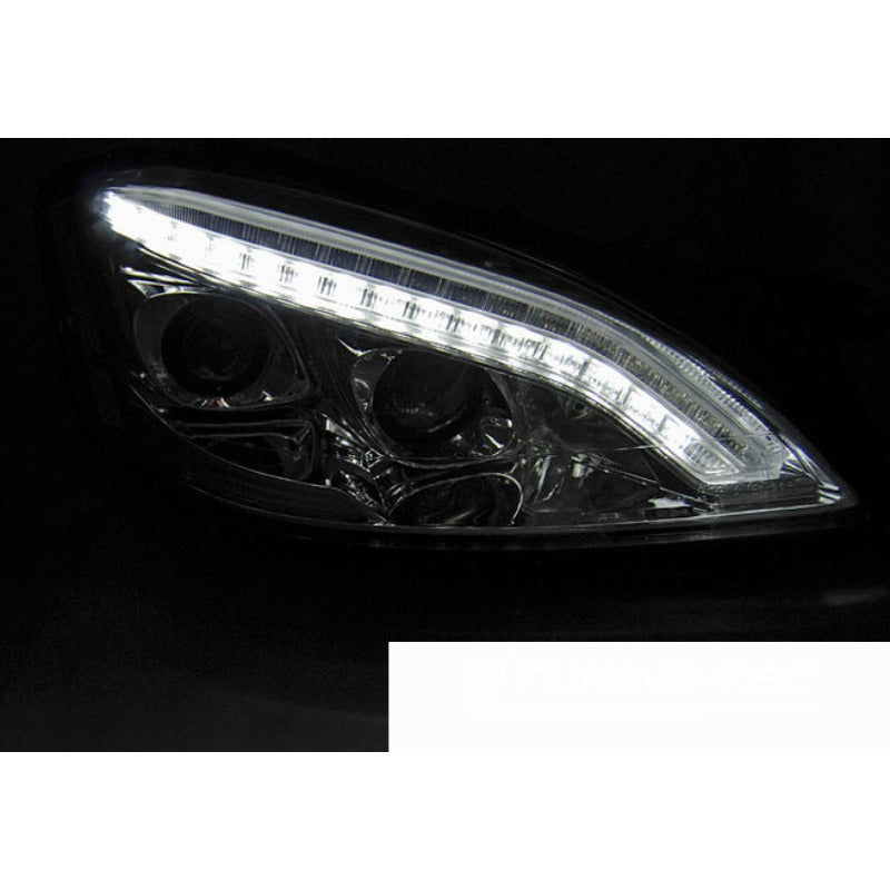 Xenon Fari Daylight Cromato per Mercedes W221 (2005-2009)