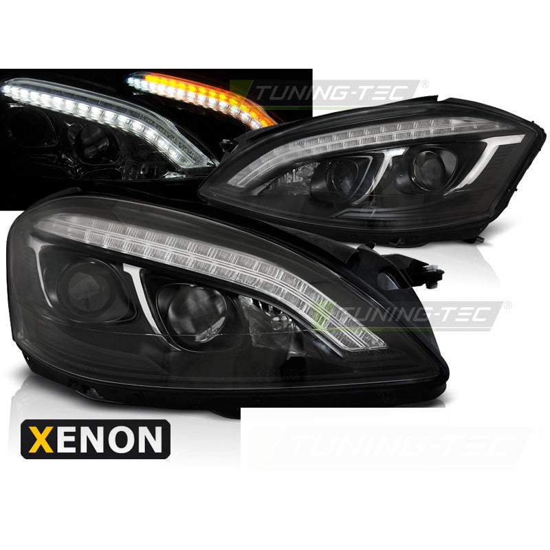 Xenon Fari Daylight Nero per Mercedes W221 (2005-2009)