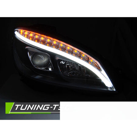 Fari Anteriori a Tubo Neri per Mercedes W204 (2007-2010)