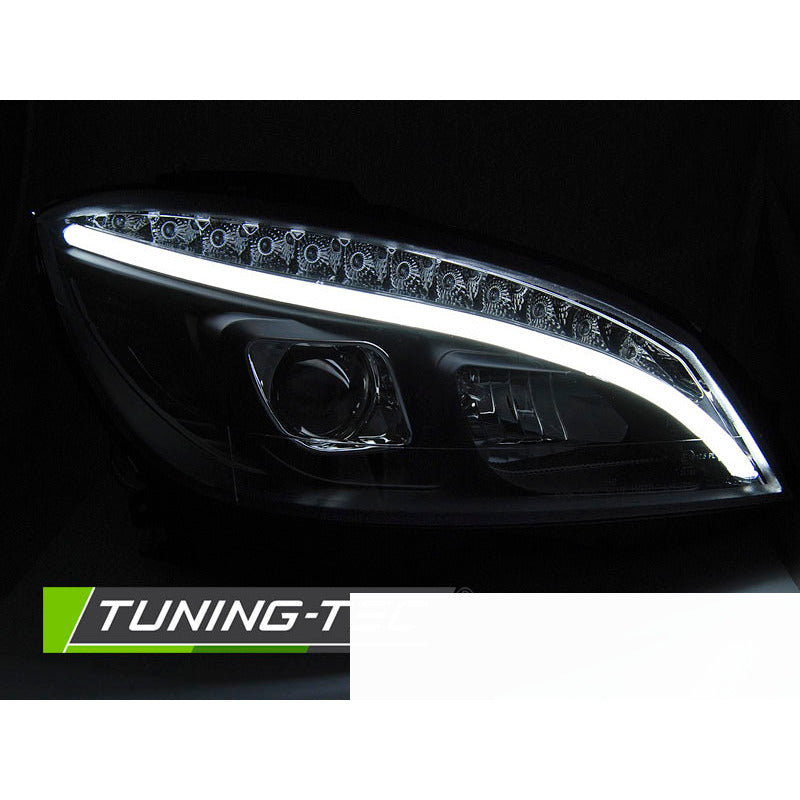 Fari Anteriori a Tubo Neri per Mercedes W204 (2007-2010)