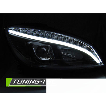 Fari Anteriori a Tubo Neri per Mercedes W204 (2007-2010)