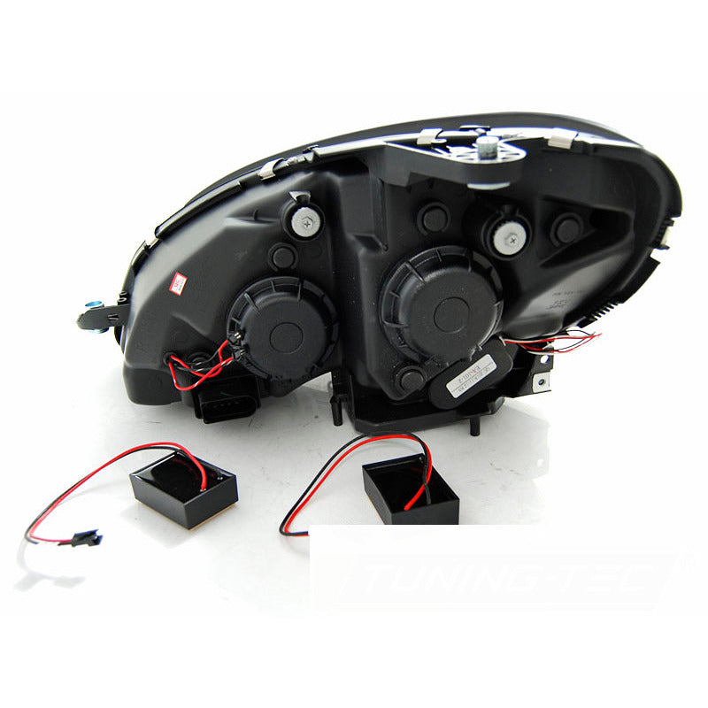 Fari Anteriori a Tubo Neri per Mercedes W204 (2007-2010)