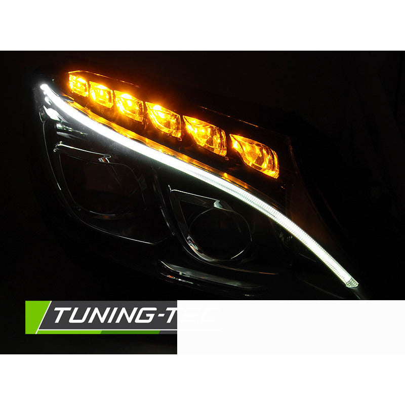 Fari True DRL Nero per Mercedes W205 (2014-2018) Luci Diurne