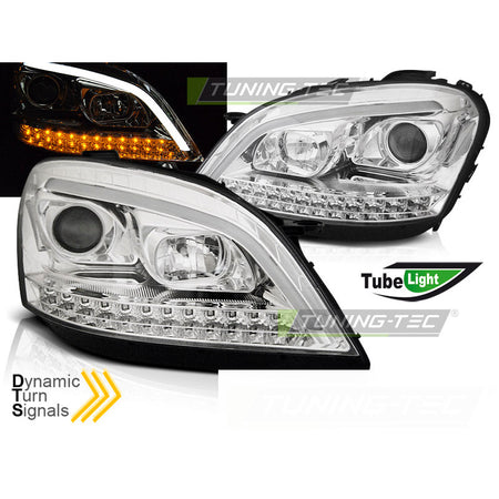 Fari Tubo Luce Cromo Sequenziale per Mercedes W164 ML (2005-2007)