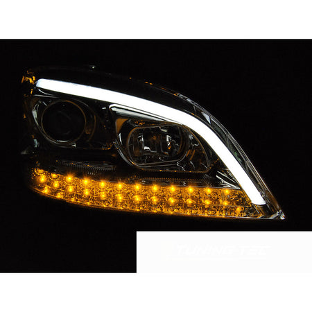 Fari Tubo Luce Cromo Sequenziale per Mercedes W164 ML (2005-2007)