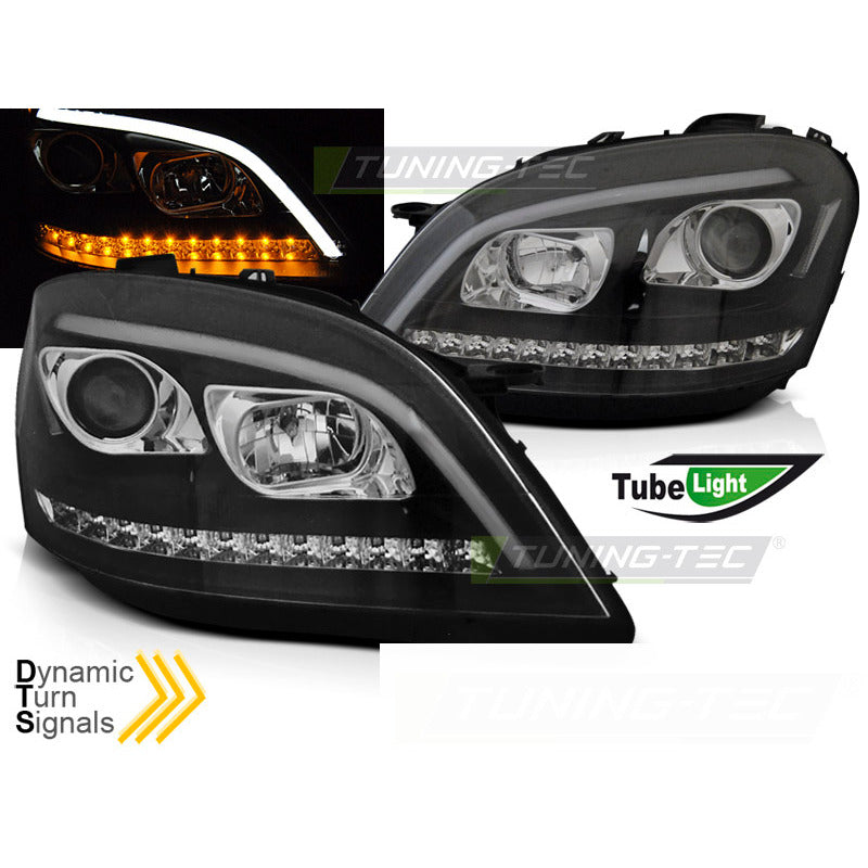 Fari Tube Luce Nera Sequenziale per Mercedes W164 ML (2005-2007)