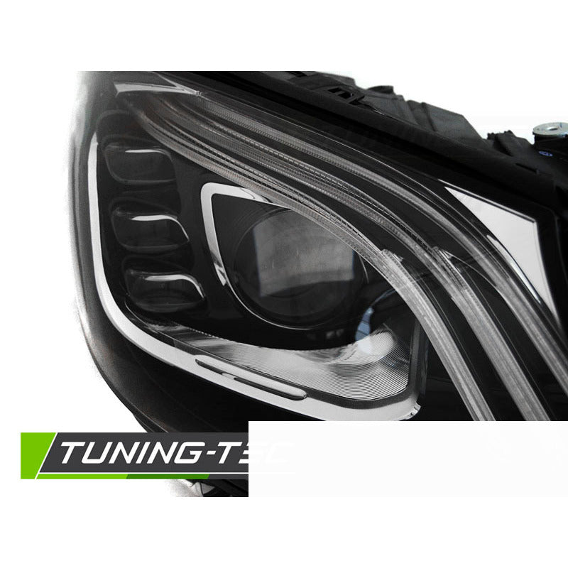 Fari LED Nero per Mercedes W222 (2013-2017) Fanali Anteriori Neri