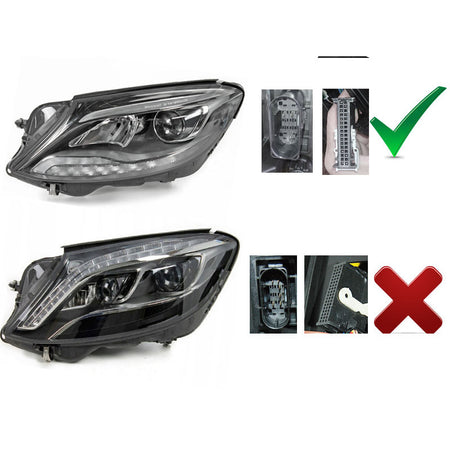 Fari LED Nero per Mercedes W222 (2013-2017) Fanali Anteriori Neri