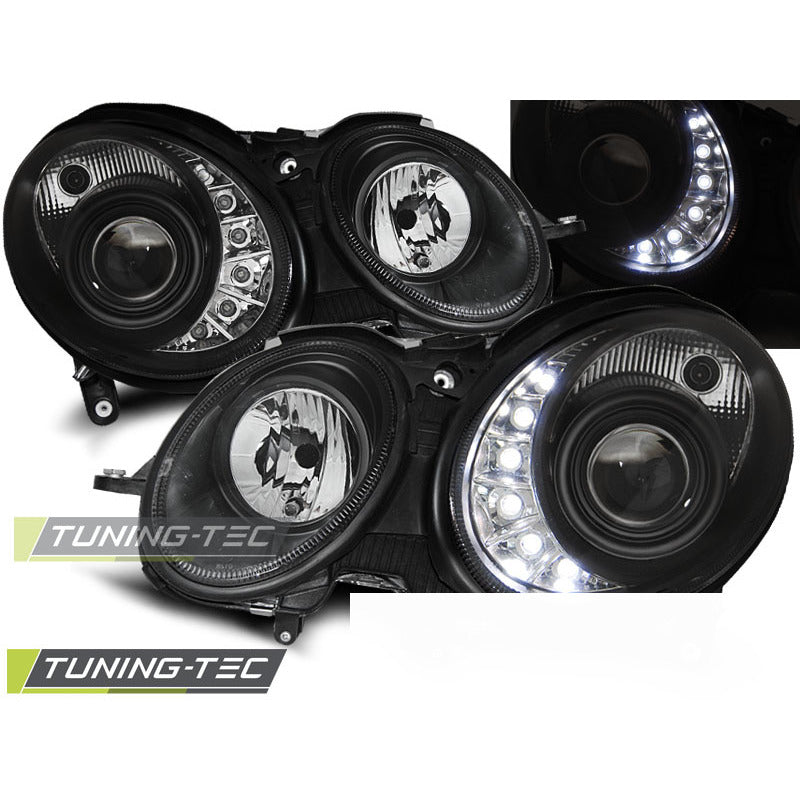 Xenon Daylight Nero per Mercedes W211 Classe E (03.02-04.06) Kit Fari allo Xeno