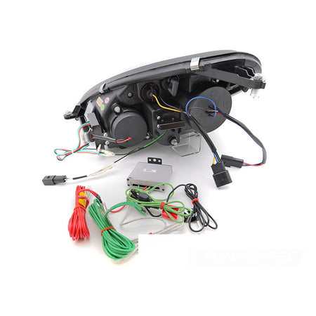 Xenon Fari DRL Nero per Mercedes R171 SLK (2004-2011) Luci Diurne