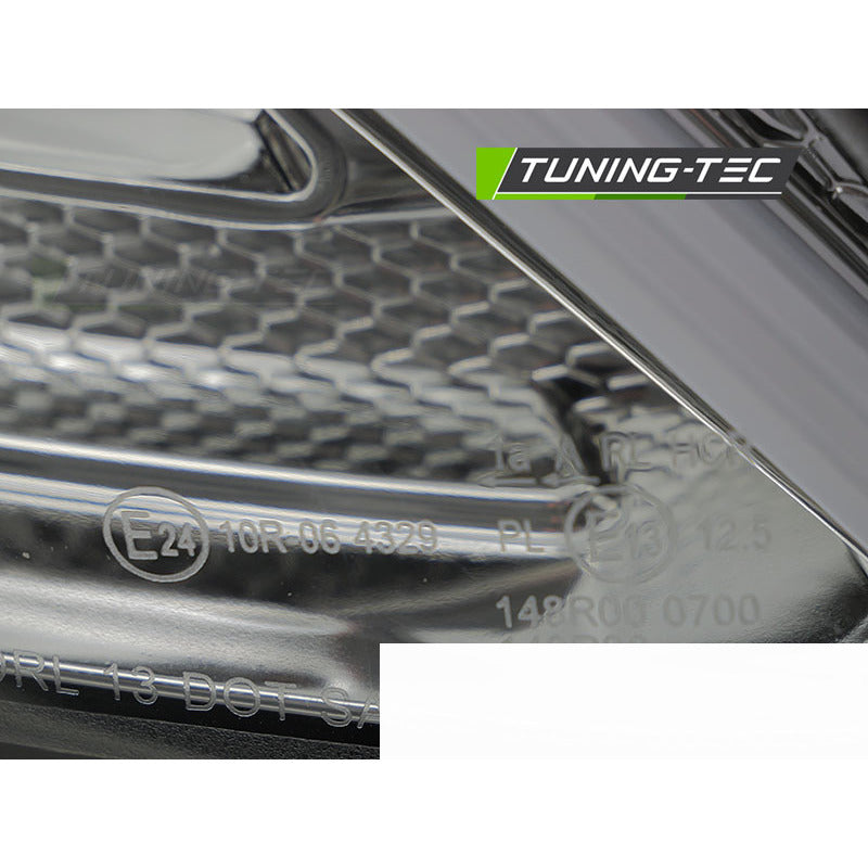 Fari Tube LED Cromato per Mercedes W205 (2014-2018) - Fanali Anteriori