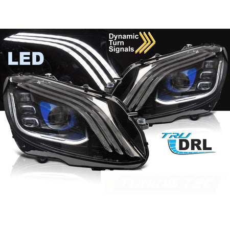 Full LED Fari Nero per Mercedes W205 (anni 2014-2021)