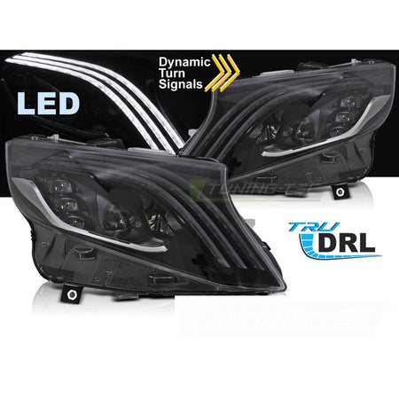 Fari LED Nero per Mercedes Classe V / Vito W447 (2014-2023)