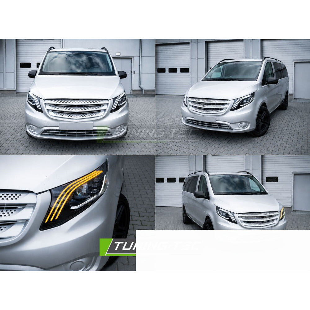 Fari LED Nero per Mercedes Classe V / Vito W447 (2014-2023)