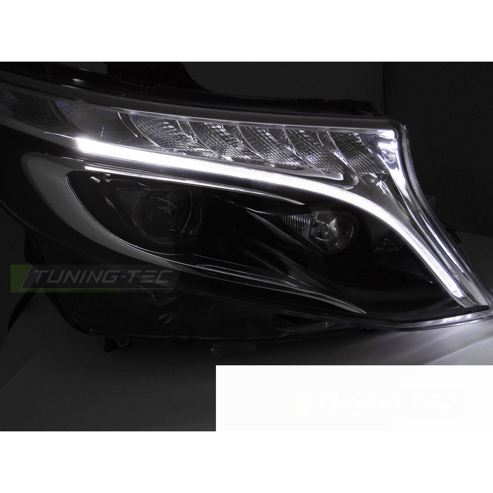 Fari Anteriori Full LED Neri per Mercedes Classe V / Vito W447 14-23