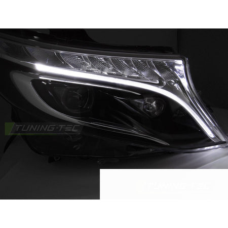 Fari Anteriori Full LED Neri per Mercedes Classe V / Vito W447 14-23