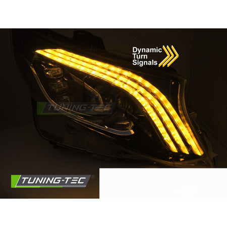 Fari Full LED Sequenziali DRL per Mercedes Classe V / Vito W447 (14-23)