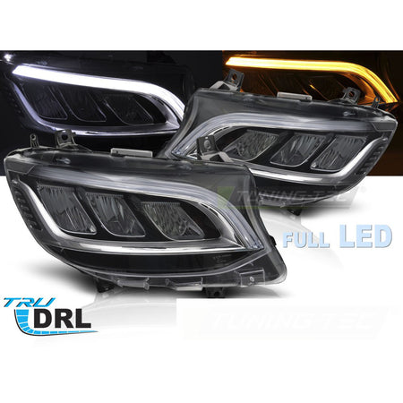 Fari Anteriori Full LED Cromati con Luci Diurne per Mercedes Sprinter 18-23