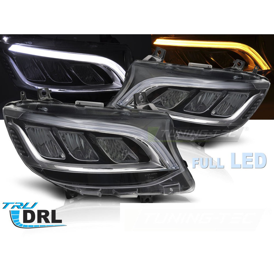 Fari Anteriori Full LED Cromati con Luci Diurne per Mercedes Sprinter 18-23