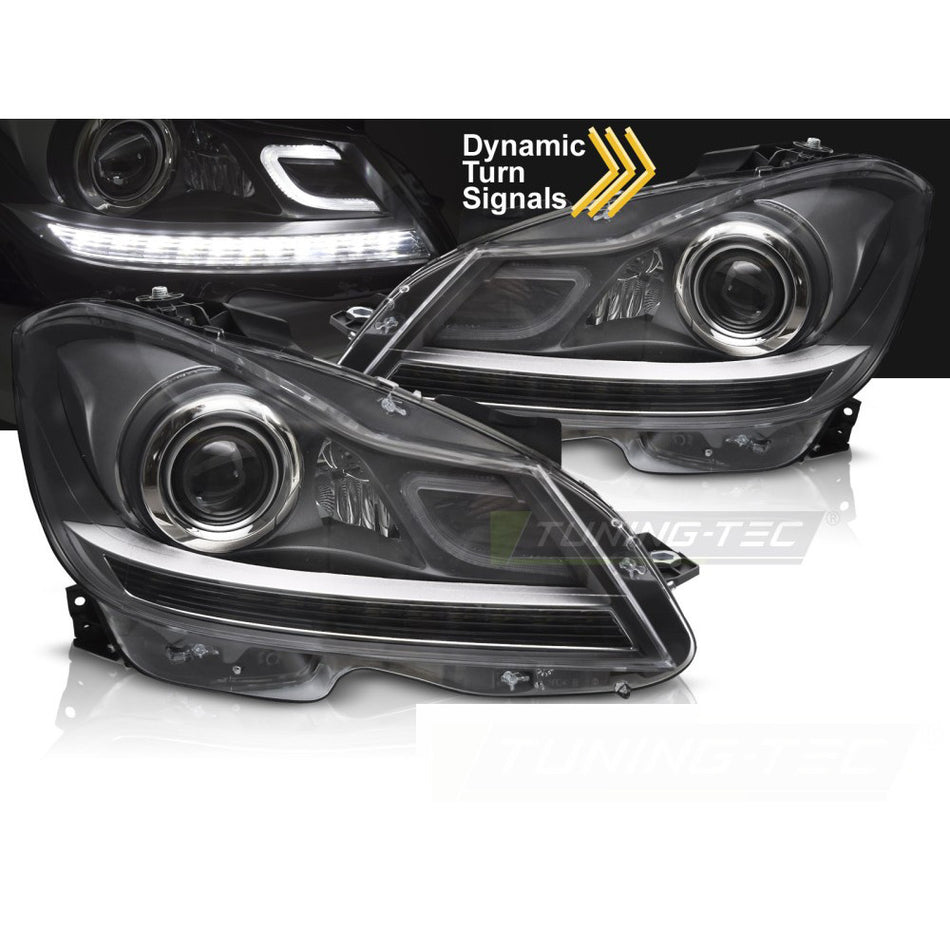 Fari Anteriori Xenon Look per Mercedes W204 2011-2014