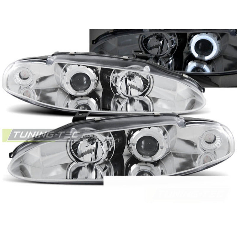 Mitsubishi Eclipse 06.95-96 Angel Eyes Cromato Fari Anteriori Universali