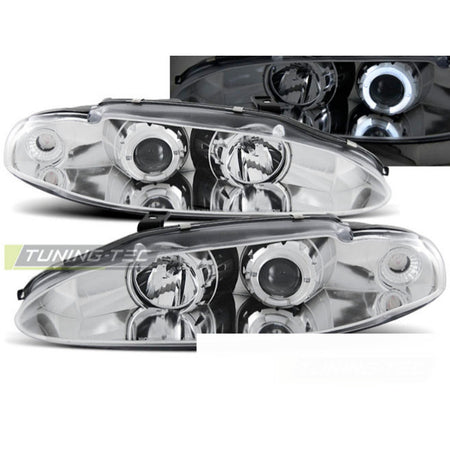 Mitsubishi Eclipse 06.95-96 Angel Eyes Cromato Fari Anteriori Universali