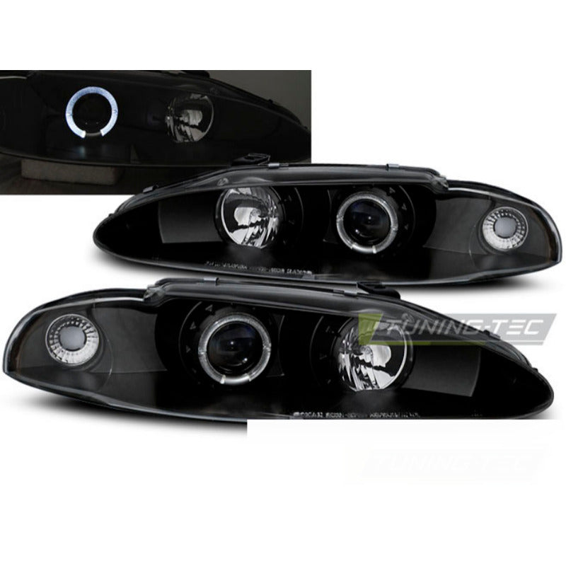 Mitsubishi Eclipse 06.95-96 Fanali Angel Eyes Neri Universali